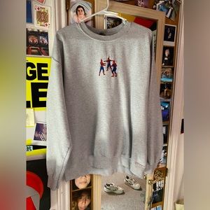 Gray Spider Man crew neck